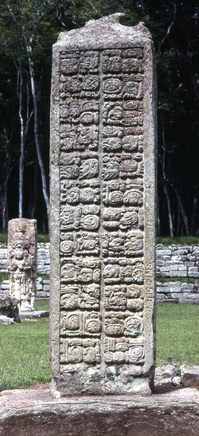 Back of Stela A, Copan by Mayan